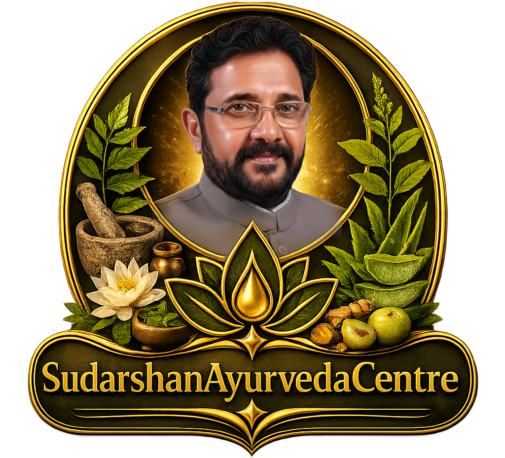 Sudarshan AYURVEDA CENTRE Logo